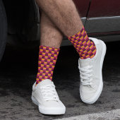 Bright Orange and Purple Combination Socken