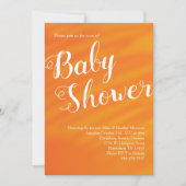 Bright Orange Baby Shower Gender Neutral CoEd Einladung (Vorderseite)