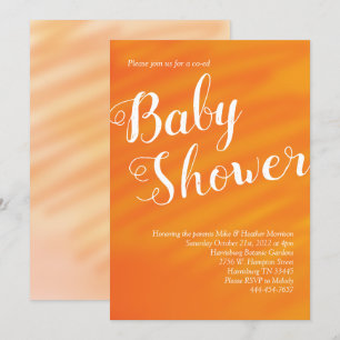 Bright Orange Baby Shower Gender Neutral CoEd Einladung