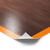 Bright Orange Bikini Modell Fotodruck (Ecke)