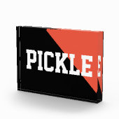 Bright Orange Black Sporty Bold Text "PICKLE" Fotoblock (Rechts)