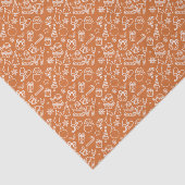 Bright Orange Christmas Icon Set Holiday Seidenpapier (Ausschnitt)