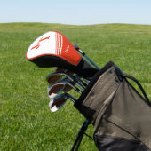 Bright Orange Custom Golf Headcover (In SItu)