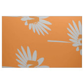 Bright Orange Custom Monogram Floral Stoff (Fat Quarter (45,7 x 55,9 cm))