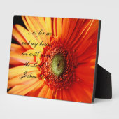 Bright Orange Daisy Fotoplatte (Seite)