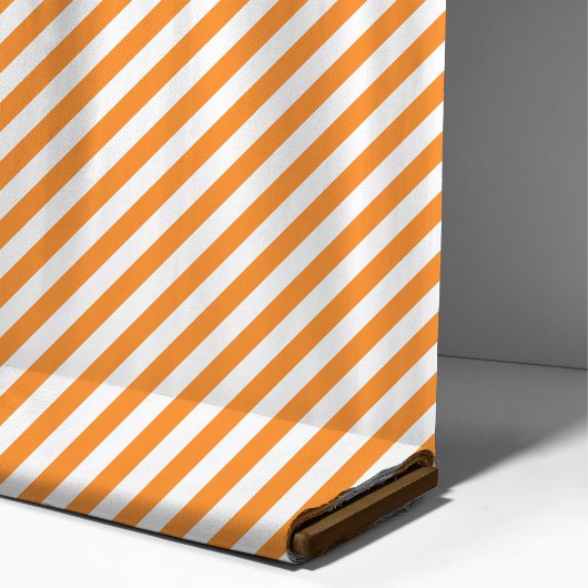 Bright Orange Diagonal Stripes Muster Stoff