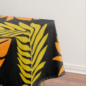 Bright Orange Floral Tropical Gemustert Tischdecke (Beispiel)