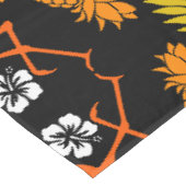 Bright Orange Floral Tropical Gemustert Tischdecke (Schrägansicht)