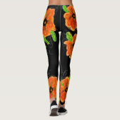 Bright Orange Flows Leggings (Rückseite)