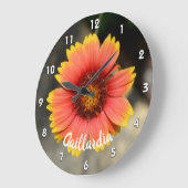 Bright Orange Gaillardia Sunflower Acryl Große Wanduhr (Winkel)