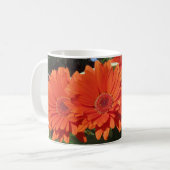Bright Orange Gerbera Daisy Foto  Kaffeetasse (Vorderseite Links)