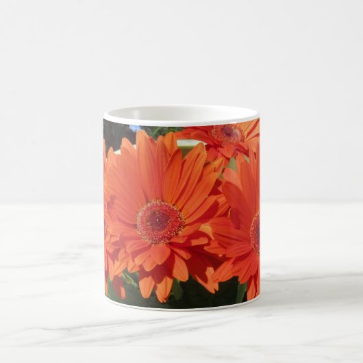 Bright Orange Gerbera Daisy Foto Kaffeetasse (Mittel)