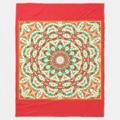 Bright Orange Green modische Bandana Shawl Fleecedecke (Vorderseite)
