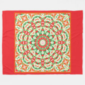 Bright Orange Green modische Bandana Shawl Fleecedecke (Vorderseite (Horizontal))