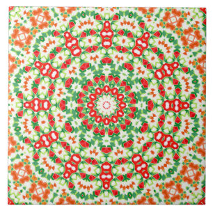 Bright Orange Green modische Bandana Shawl Fliese