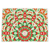 Bright Orange Green modische Bandana Shawl Große Geschenktüte (Vorderseite)