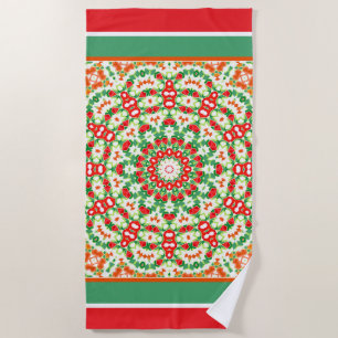 Bright Orange Green modische Bandana Shawl Strandtuch