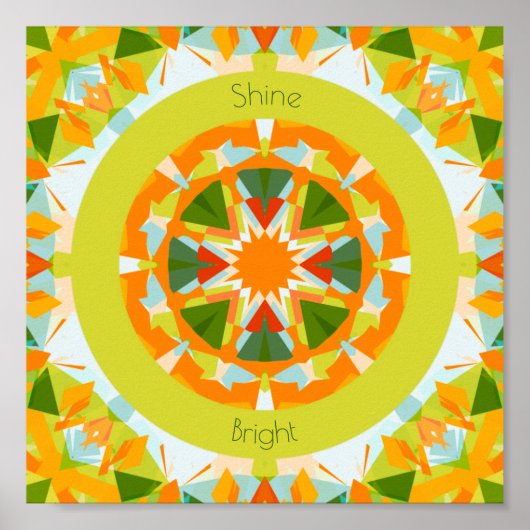 Bright Orange Green Shine Bright Star Baby Kinderz Poster (Vorne)