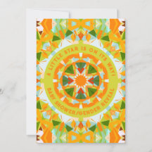 Bright Orange Green Star Baby Girl's Boy's Shower