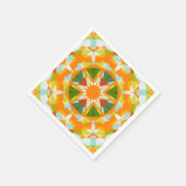 Bright Orange Green Star Baby Girl's Boy's Shower Serviette (Ecke)