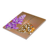 Bright Orange Gulf Fritillary Butterfly Fliese (Seite)