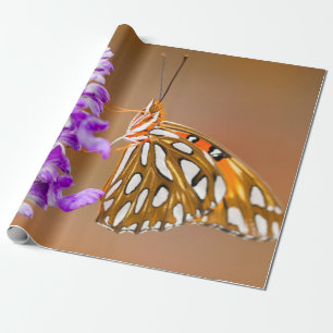 Bright Orange Gulf Fritillary Butterfly Geschenkpapier