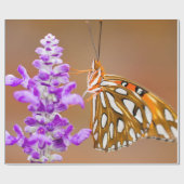 Bright Orange Gulf Fritillary Butterfly Geschenkpapier (Flach)