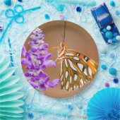 Bright Orange Gulf Fritillary Butterfly Pappteller (Party)