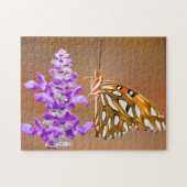Bright Orange Gulf Fritillary Butterfly Puzzle (Horizontal)