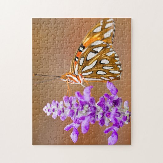 Bright Orange Gulf Fritillary Butterfly Puzzle (Vertikal)