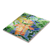 Bright Orange Koi Fish Pond farbenfrohe Zen Fliese (Seite)