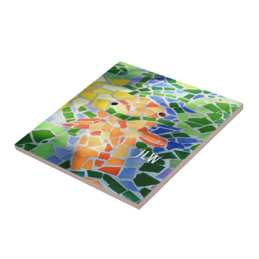 Bright Orange Koi Fish Pond farbenfrohe Zen Fliese (Seite)