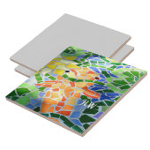 Bright Orange Koi Fish Pond farbenfrohe Zen Fliese