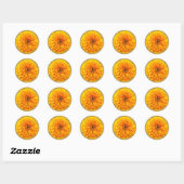 Bright Orange Marigold Gold Glitzer Stickers (Blatt)