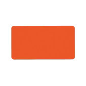 Bright Orange Minimalist Solid Background Adressaufkleber (Vorne)