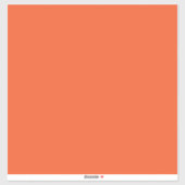 Bright Orange Minimalist Solid Background Aufkleber (Blatt)