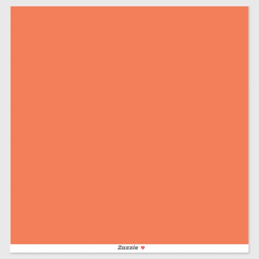 Bright Orange Minimalist Solid Background Aufkleber (Blatt)