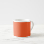 Bright Orange Minimalist Solid Background Espressotasse (Vorderseite Rechts)