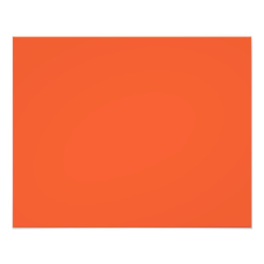 Bright Orange Minimalist Solid Background Fotodruck (Vorne)