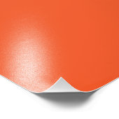 Bright Orange Minimalist Solid Background Fotodruck (Ecke)