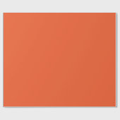 Bright Orange Minimalist Solid Background Geschenkpapier (Flach)