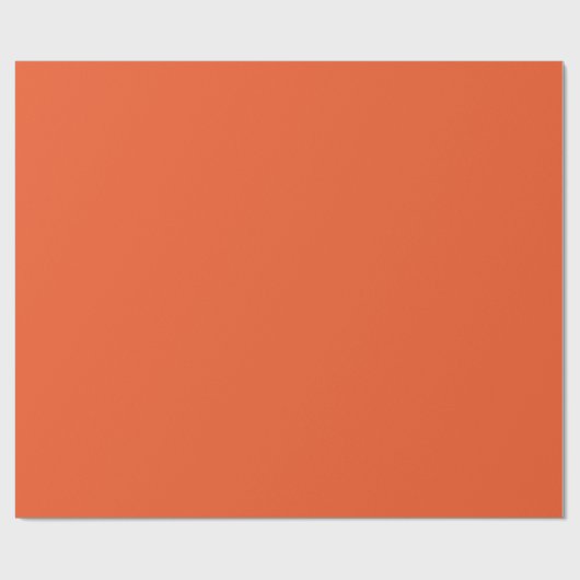 Bright Orange Minimalist Solid Background Geschenkpapier (Flach)