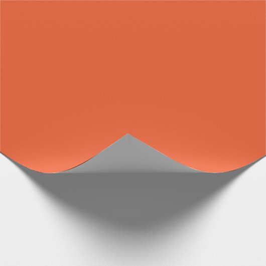 Bright Orange Minimalist Solid Background Geschenkpapier (Ecke)