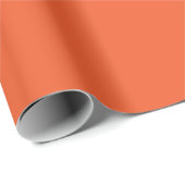 Bright Orange Minimalist Solid Background Geschenkpapier (Rolleneckpunkt)