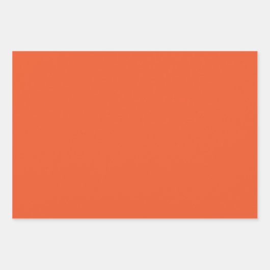 Bright Orange Minimalist Solid Background Geschenkpapier Set (Vorderseite 2)