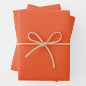 Bright Orange Minimalist Solid Background Geschenkpapier Set (Beispiel)