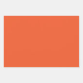 Bright Orange Minimalist Solid Background Geschenkpapier Set (Vorderseite)