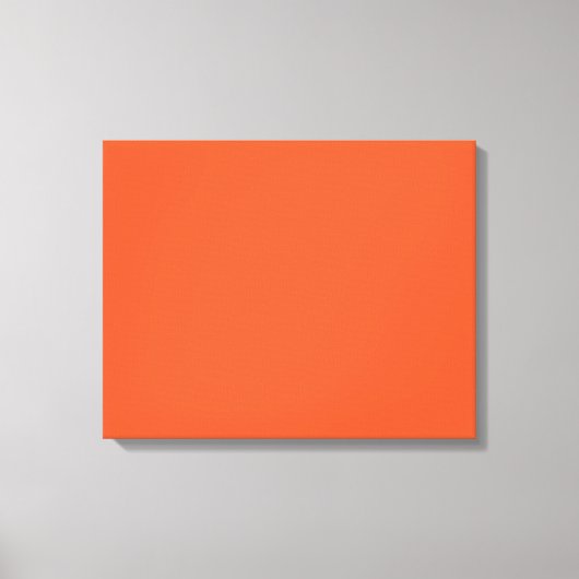 Bright Orange Minimalist Solid Background Leinwanddruck (Vorderseite)