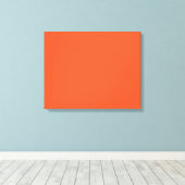 Bright Orange Minimalist Solid Background Leinwanddruck (Insitu (Holzboden))