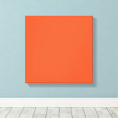 Bright Orange Minimalist Solid Background Leinwanddruck (Insitu (Holzboden))